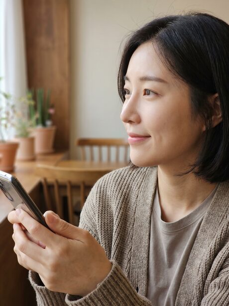 턱선 셀피 일러스트 1