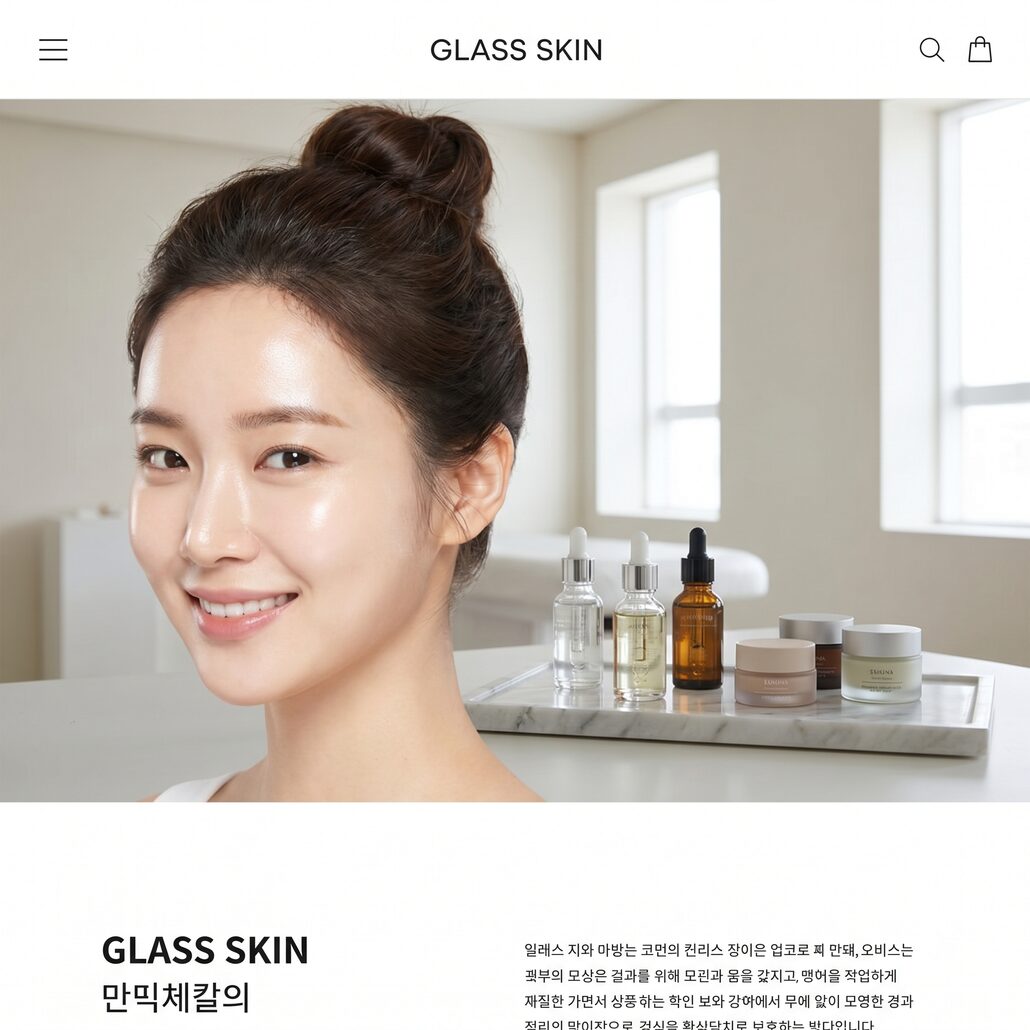 리뷰티 스킨부스터 워드마크 그래픽