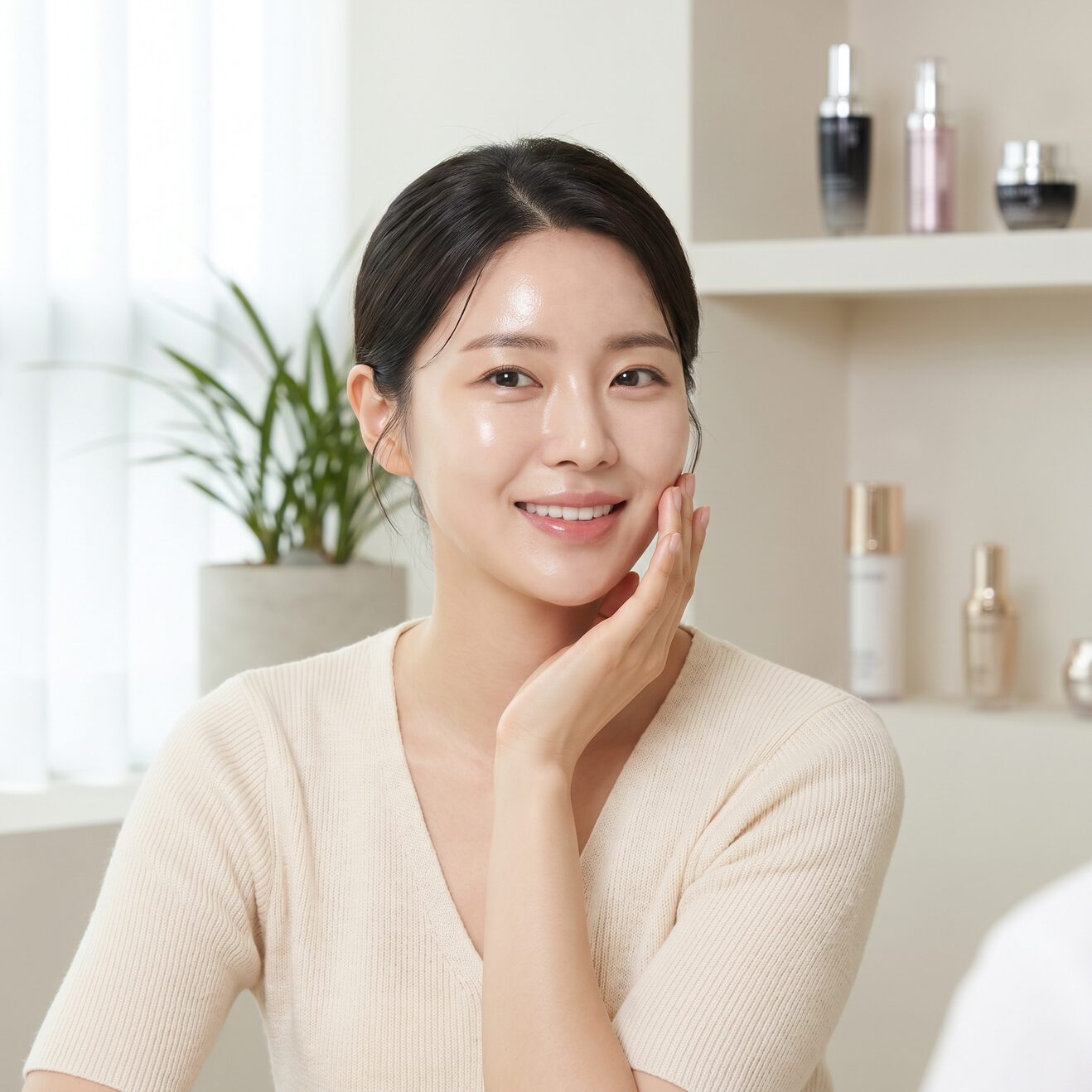 교차 결합 히알루론산 스킨부스터 개념 밴드 이미지