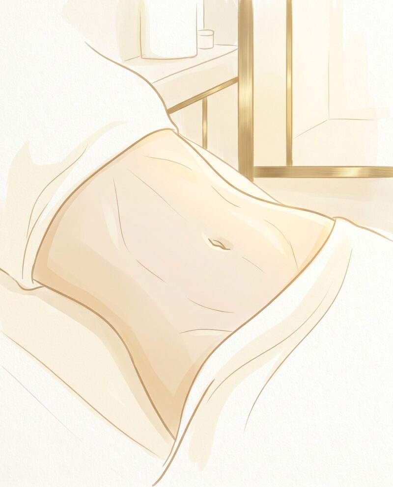 복부 지방흡입 전후 AI 예시 이미지