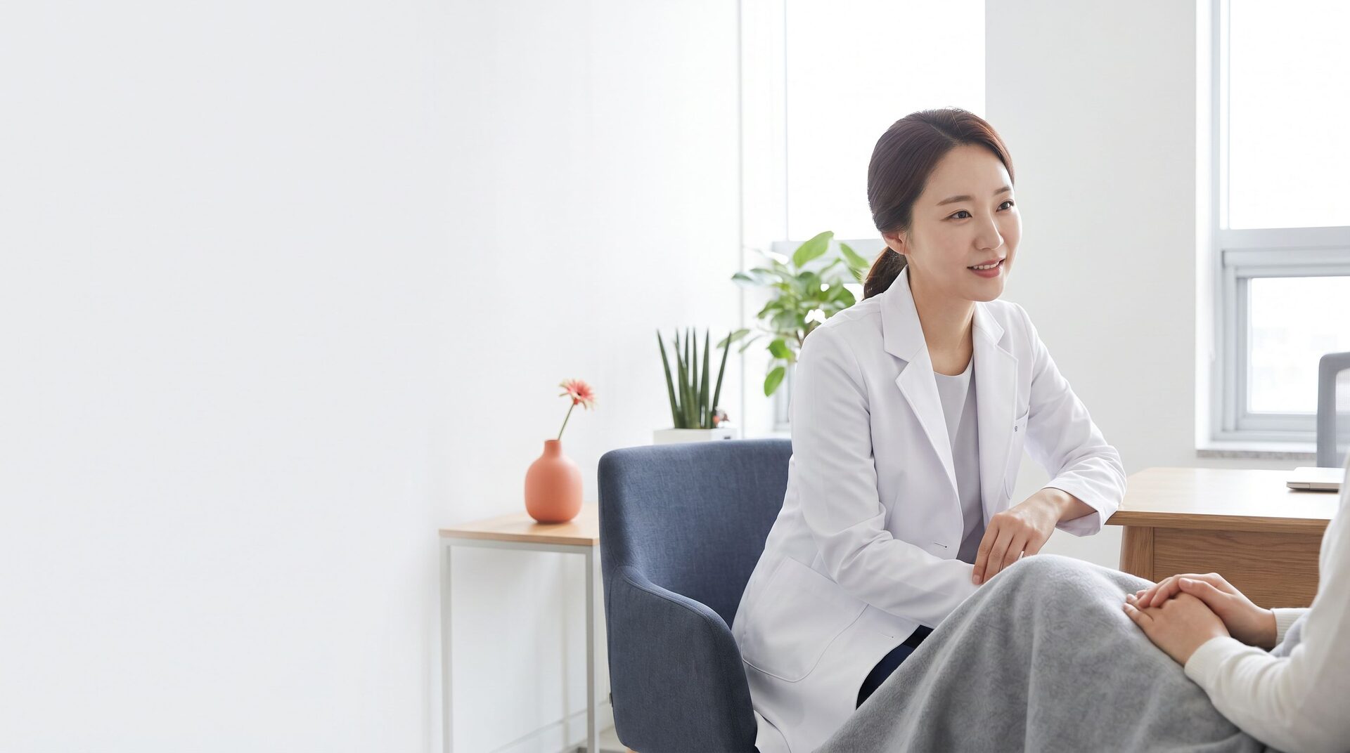 여성 건강 검진과 상담 — AI 생성 예시 이미지