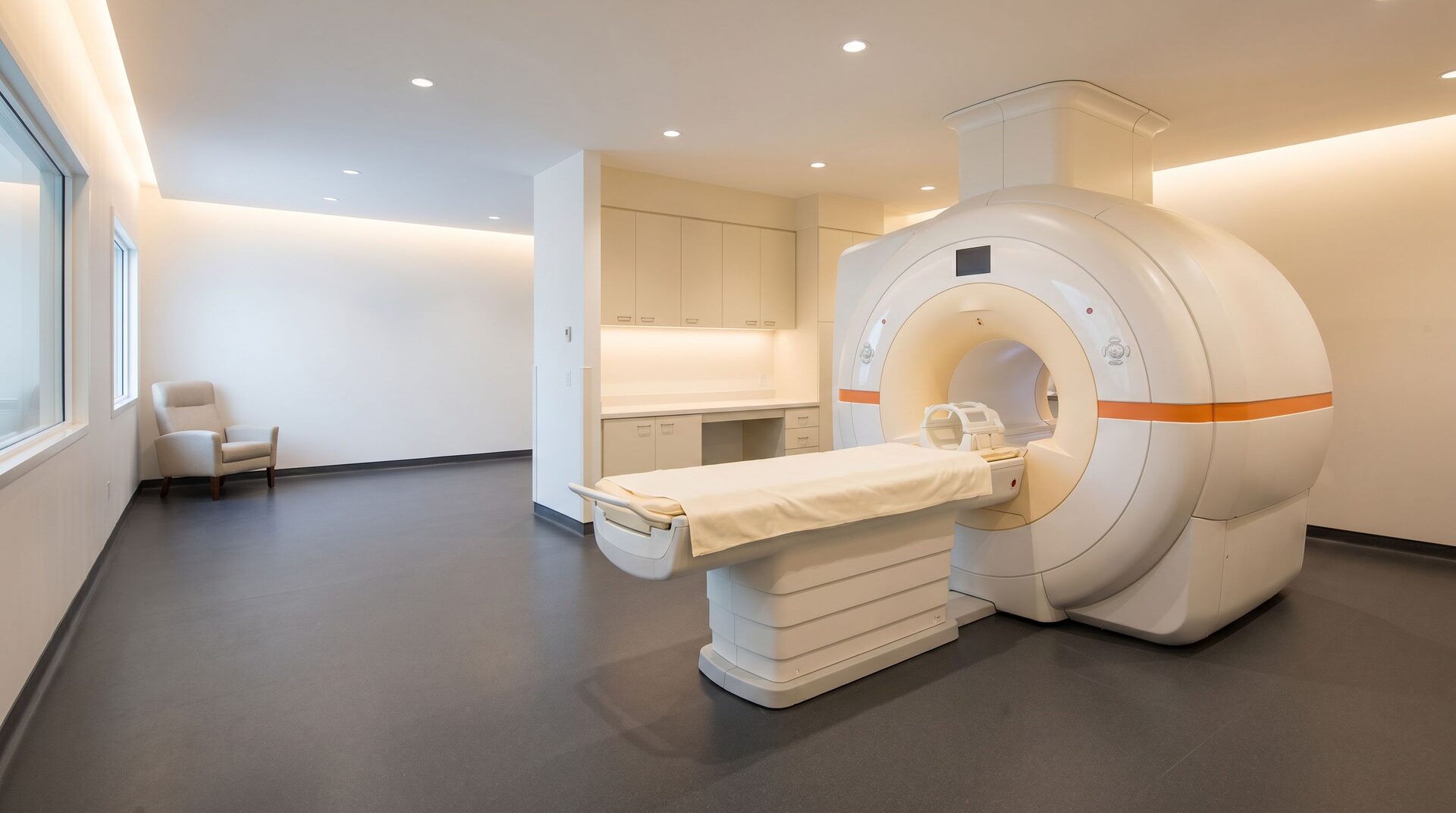 MRI/CT 영상의학 안내 이미지 (AI 생성 예시 이미지)