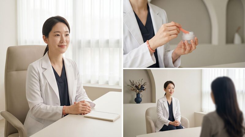 상담 영상 — AI 생성 예시 이미지