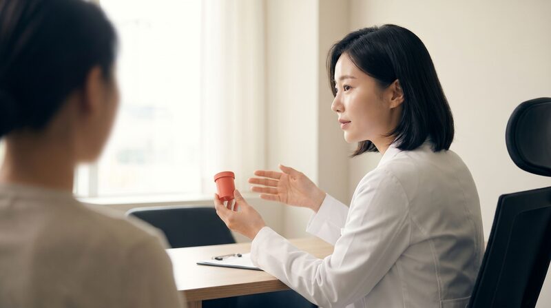 상담 영상 — AI 생성 예시 이미지