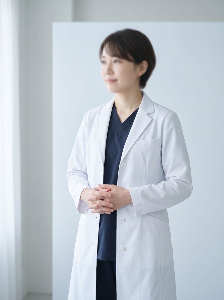 비식별 의료진 포트레이트 (AI 생성 예시 이미지)