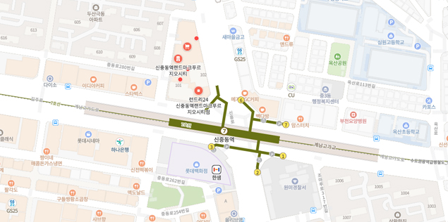 오시는 길 지도